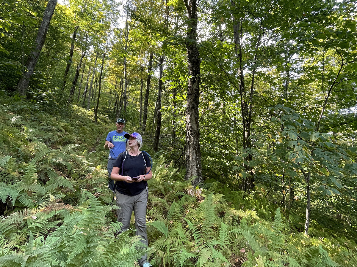 IMBA Trail Solutions team visiting Purple Valley, awardees of the IMBA Trail Accelerator Grant