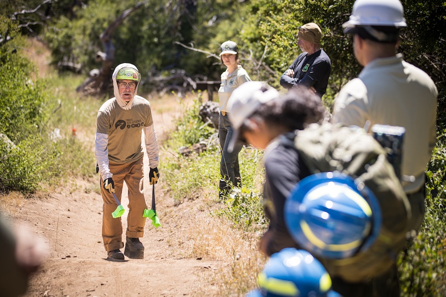 IMBA Trail Solutions, Chris Orr, hosts a Trail Care School.