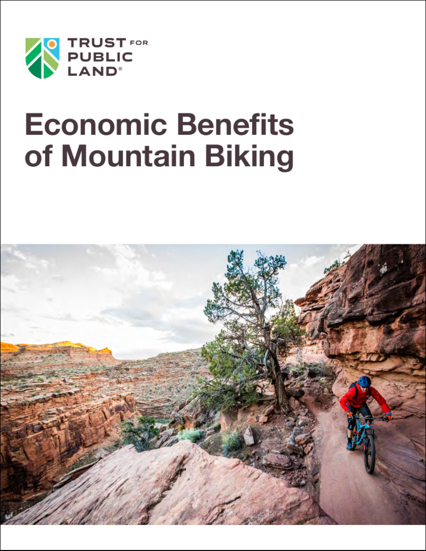 cover of Trust for Public Land report entitled Economic Benefits of Mountain Biking
