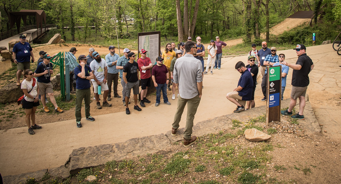 Trailhead workshop attendees during a field visit