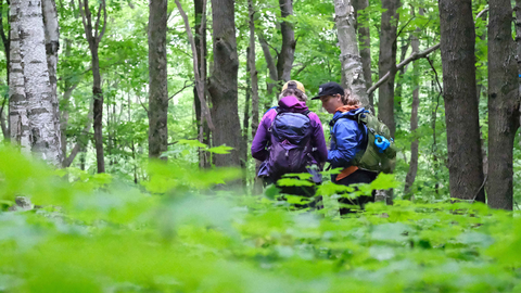 IMBA Trail Solution staff doing field work at Rib Mtn State Park