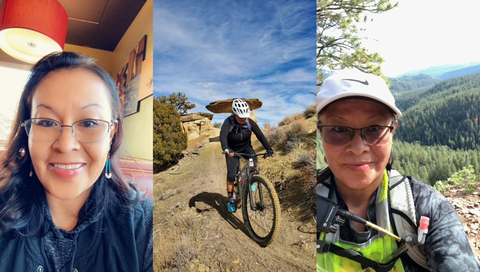 Roxanne Marianito, IMBA's Navajo Nation Coordinator, pictured in photo collage. 