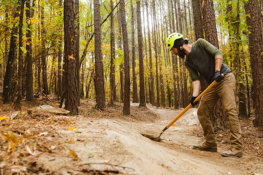 Trail Building in Northwoods, Hot Springs, Arksansas. 