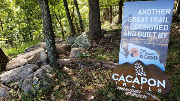 Thunderstruck Trail in Capcapon State Park, built by IMBA Trail Solutions