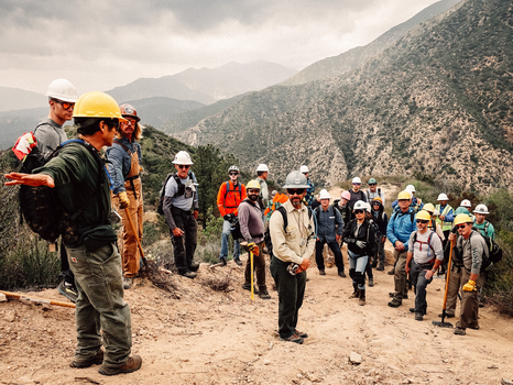 Stewardship meeting in Angeles National Forest. 